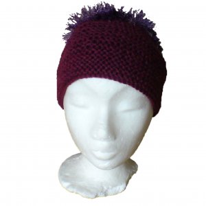 Purple front and lilac crown patterned hat - 2 tone hat